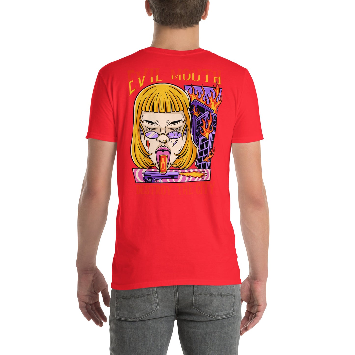 Destroy the City T-Shirt | Streetwear Tee - Red - T-Shirts Online