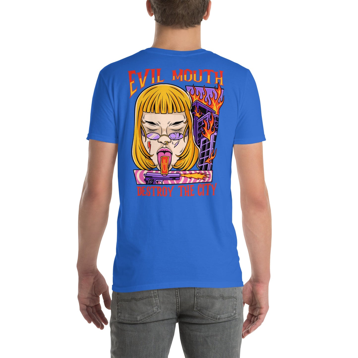 Destroy the City T-Shirt | Streetwear Tee - Royal - T-Shirts Online