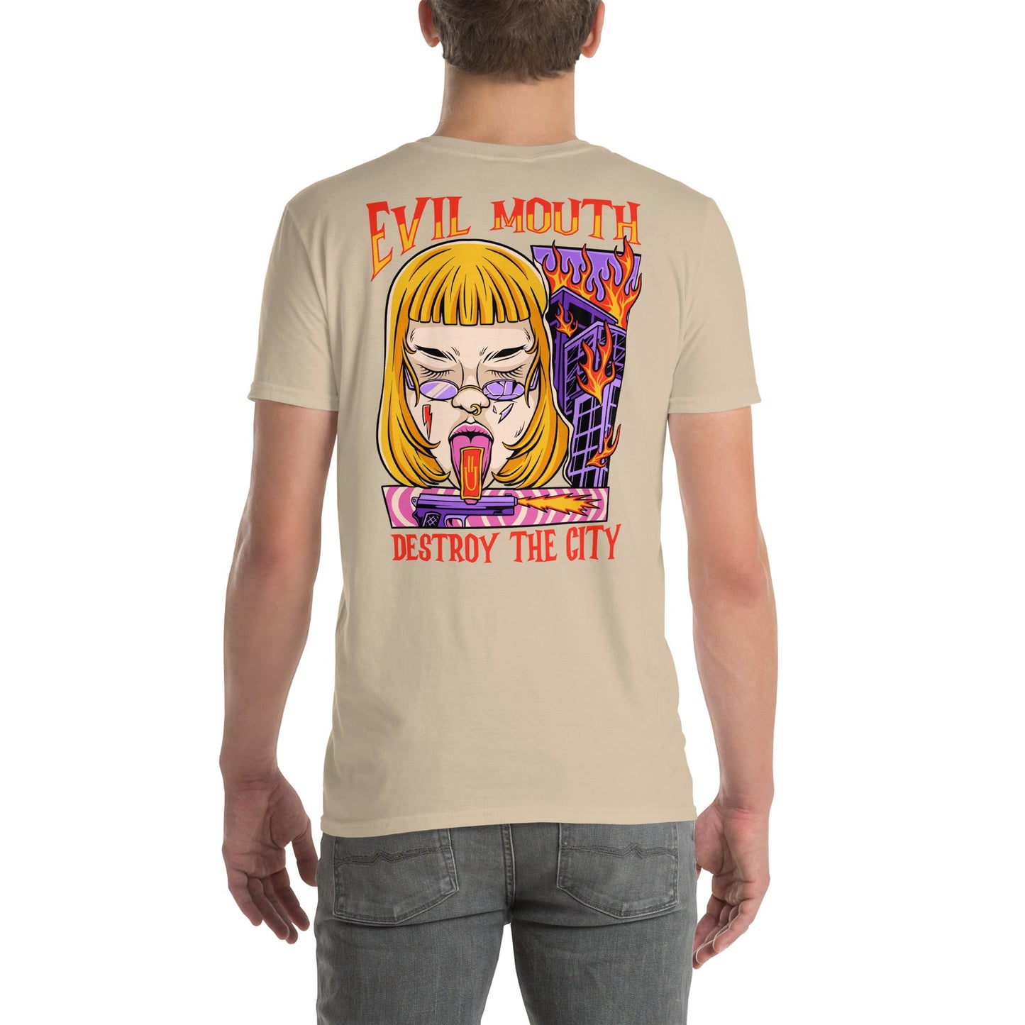 Destroy the City T-Shirt | Streetwear Tee - Sand - T-Shirts Online