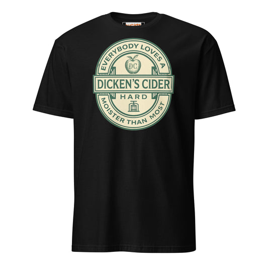 Dicken's Cider T-Shirt | Hilarious Adult Beverage Pun Tee - Black - T-Shirts Online