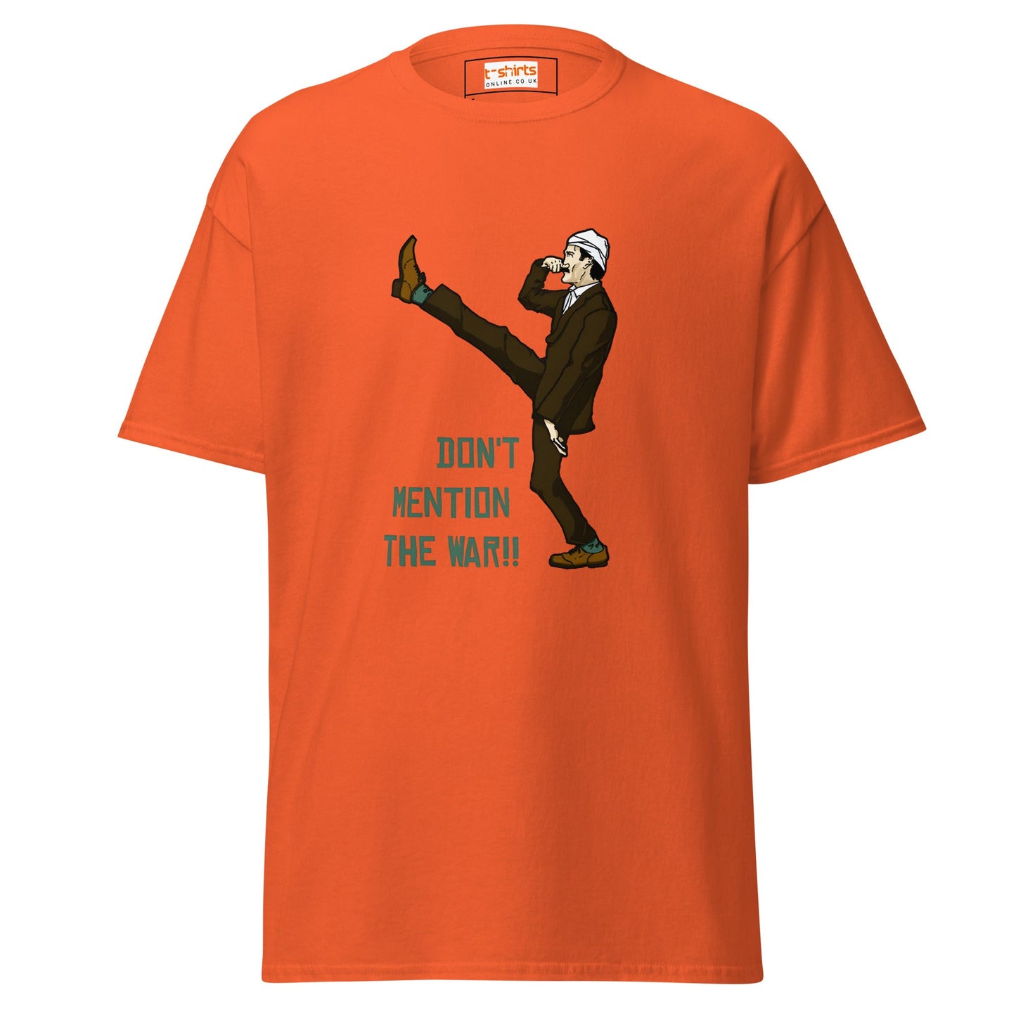 Don't Mention the War | Fawlty Towers T-Shirt - Orange - T-Shirts Online