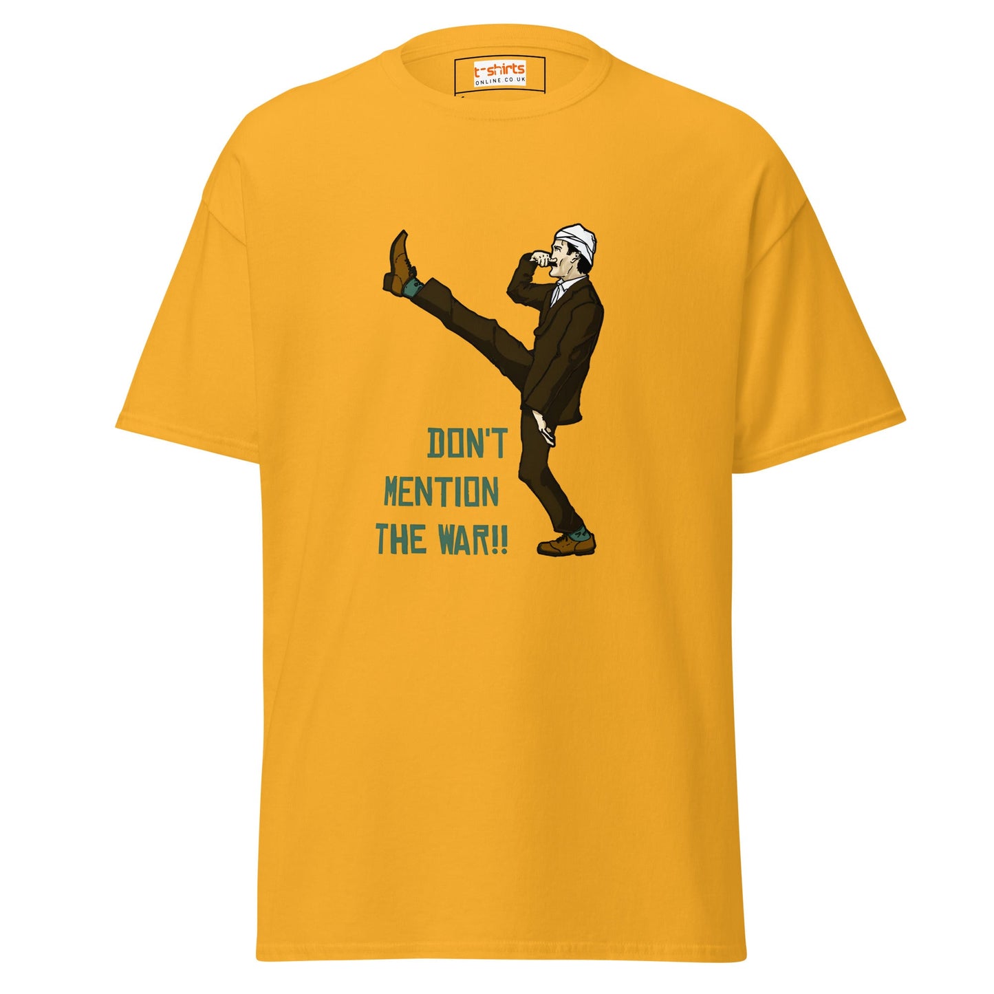 Don't Mention the War | Fawlty Towers T-Shirt - Gold - T-Shirts Online
