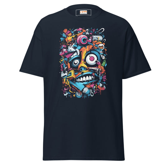 Dream Geometry | Abstract Art T-Shirt - Navy - T-Shirts Online