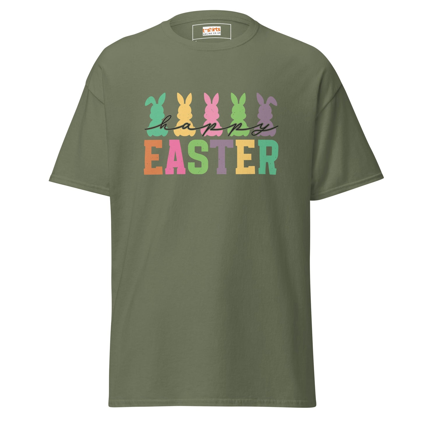 Easter Happy | Easter T-Shirt - Military Green - T-Shirts Online