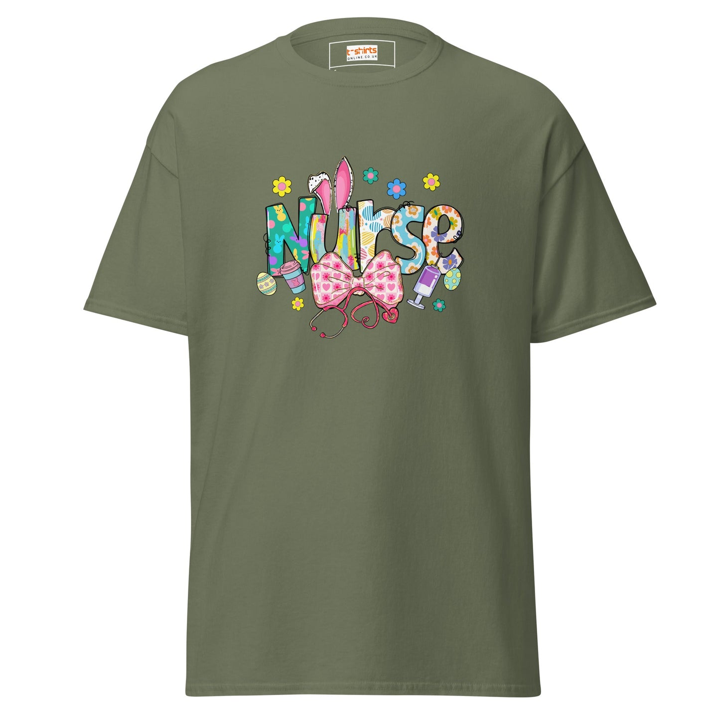 Easter Nurse | Nurse T-Shirt - Military Green - T-Shirts Online