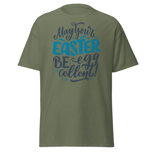 Egg - cellent Easter Hand - Lettered T-Shirt - Military Green - T-Shirts Online