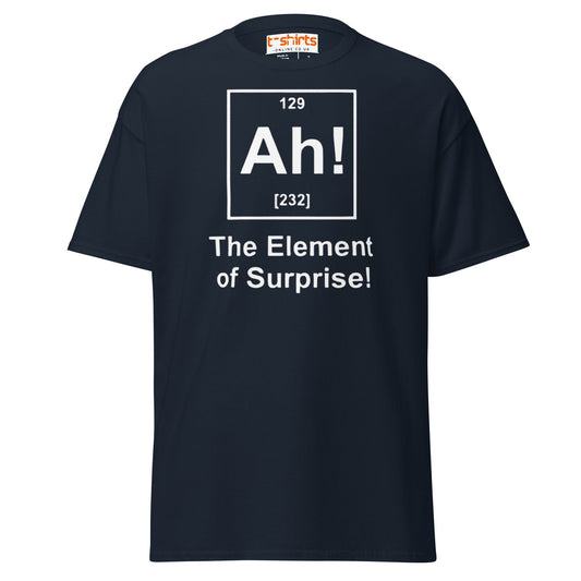 Element of Surprise T-Shirt | Funny Science Tee - Navy - T-Shirts Online