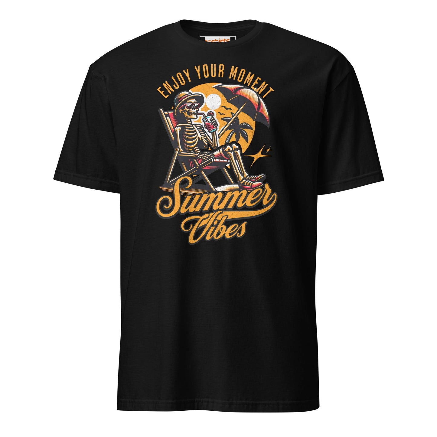 Enjoy Your Moment T-Shirt - Summer Vibes Tee - Black - T-Shirts Online