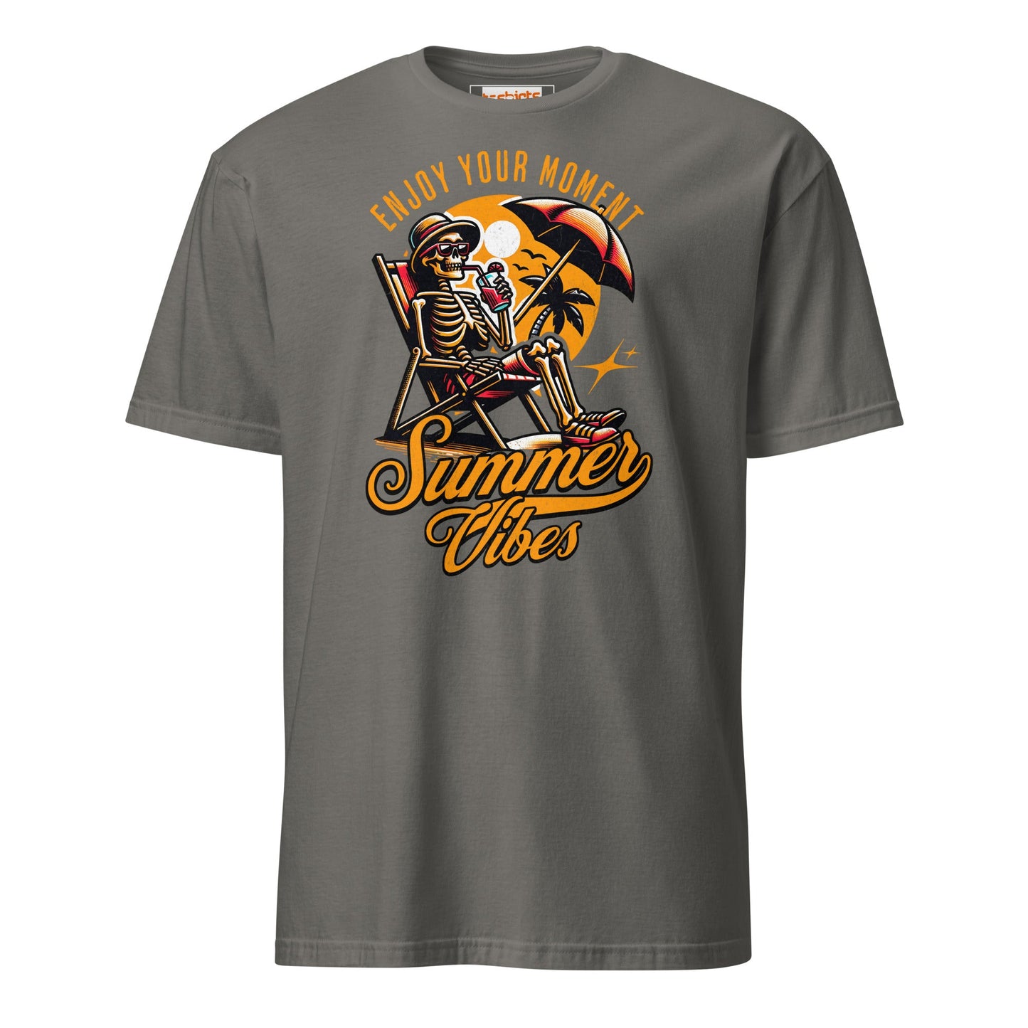 Enjoy Your Moment T-Shirt - Summer Vibes Tee - Charcoal - T-Shirts Online