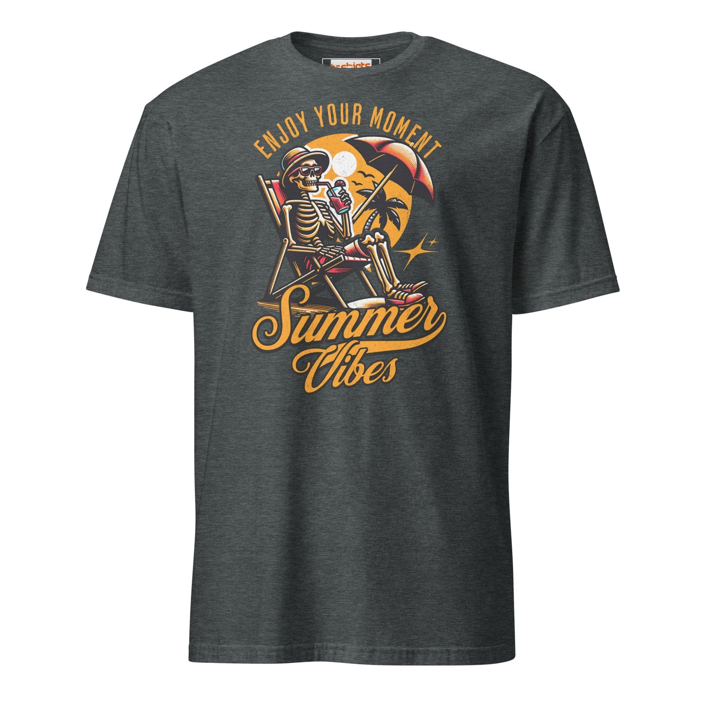 Enjoy Your Moment T-Shirt - Summer Vibes Tee - Dark Heather - T-Shirts Online