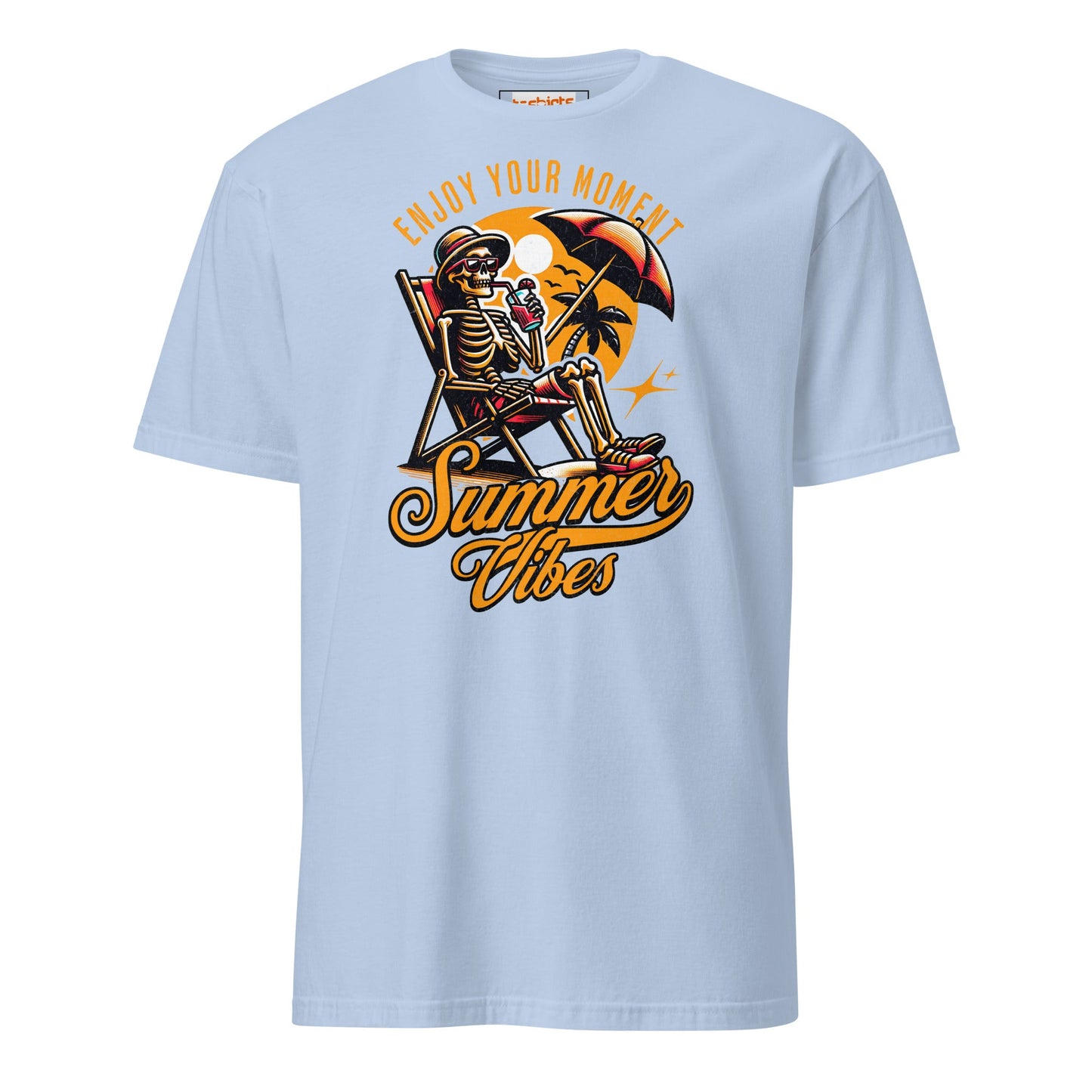 Enjoy Your Moment T-Shirt - Summer Vibes Tee - Light Blue - T-Shirts Online