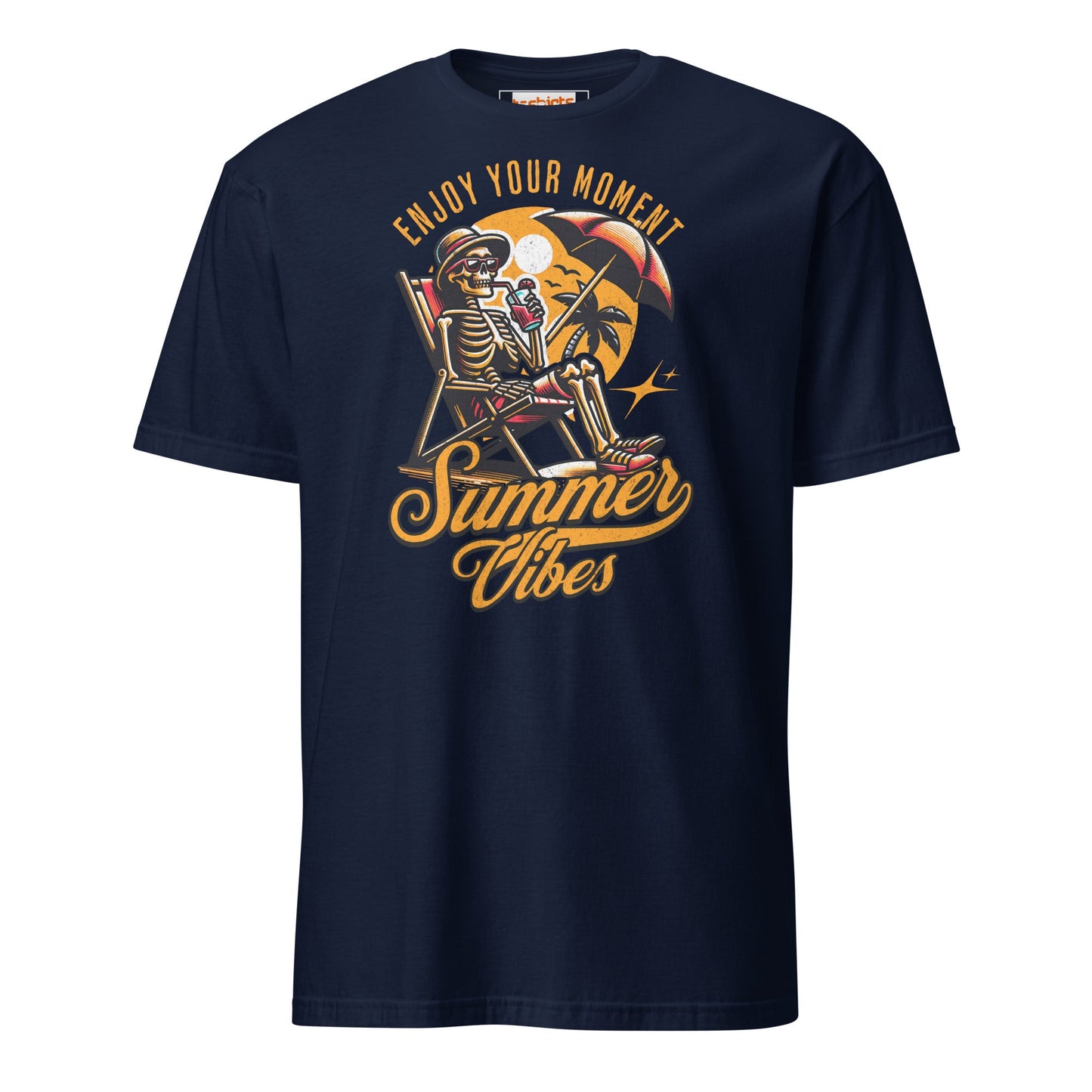 Enjoy Your Moment T-Shirt - Summer Vibes Tee - Navy - T-Shirts Online