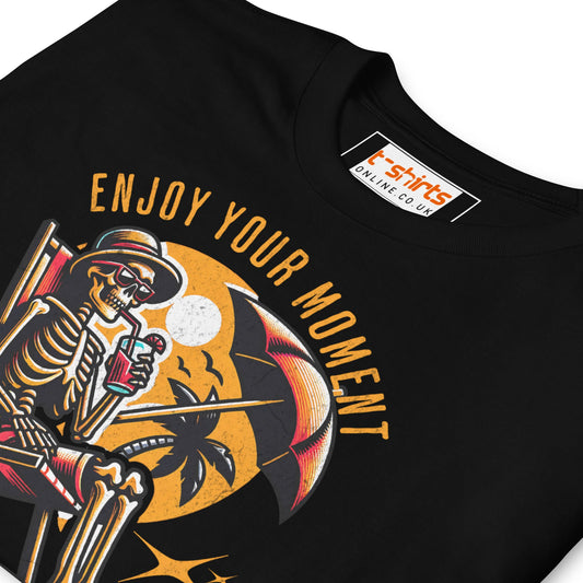 Enjoy Your Moment T-Shirt - Summer Vibes Tee - Navy - T-Shirts Online