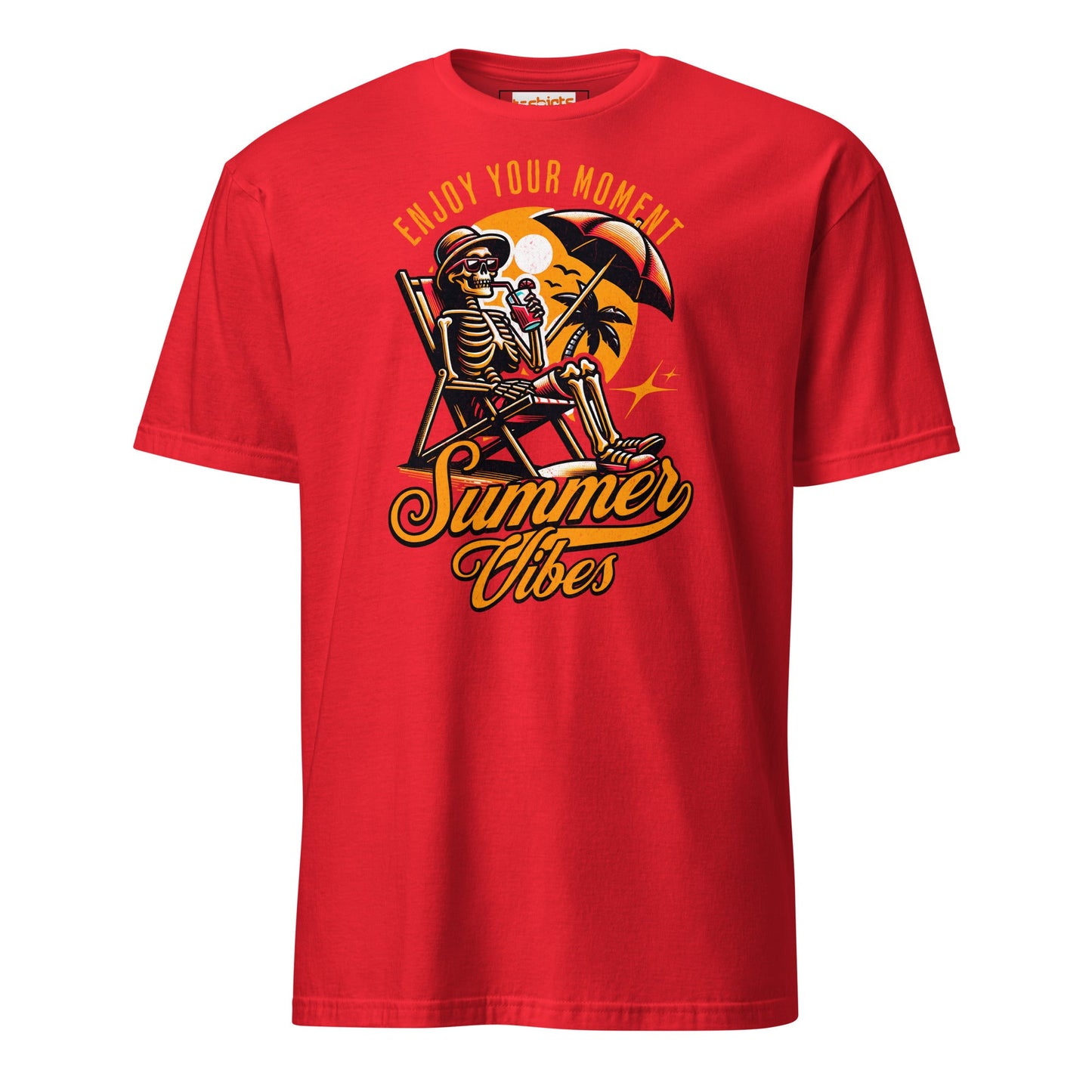 Enjoy Your Moment T-Shirt - Summer Vibes Tee - Red - T-Shirts Online