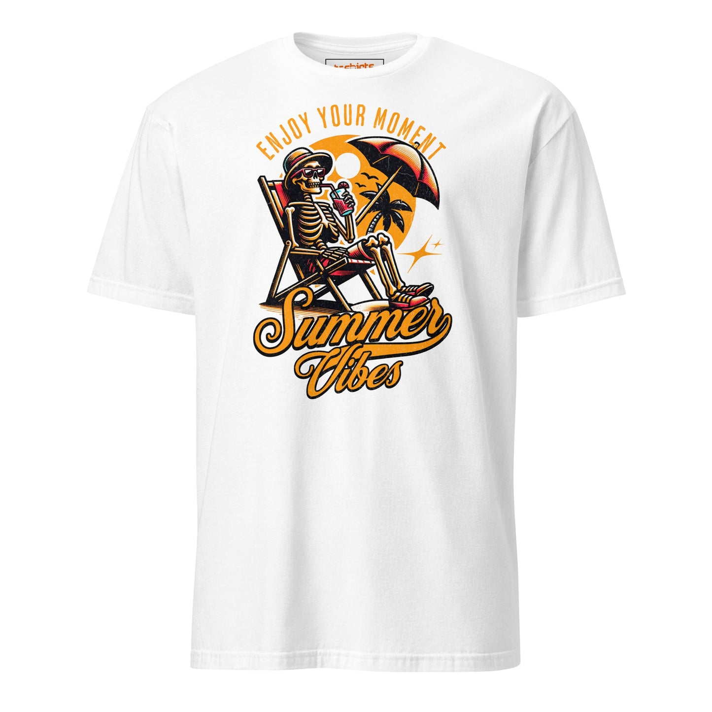 Enjoy Your Moment T-Shirt - Summer Vibes Tee - White - T-Shirts Online