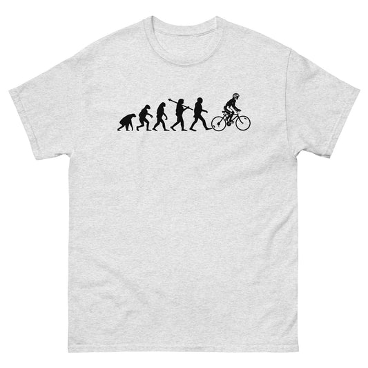 Evolution of the Cyclist | Men's T-shirt - Ash - T-Shirts Online