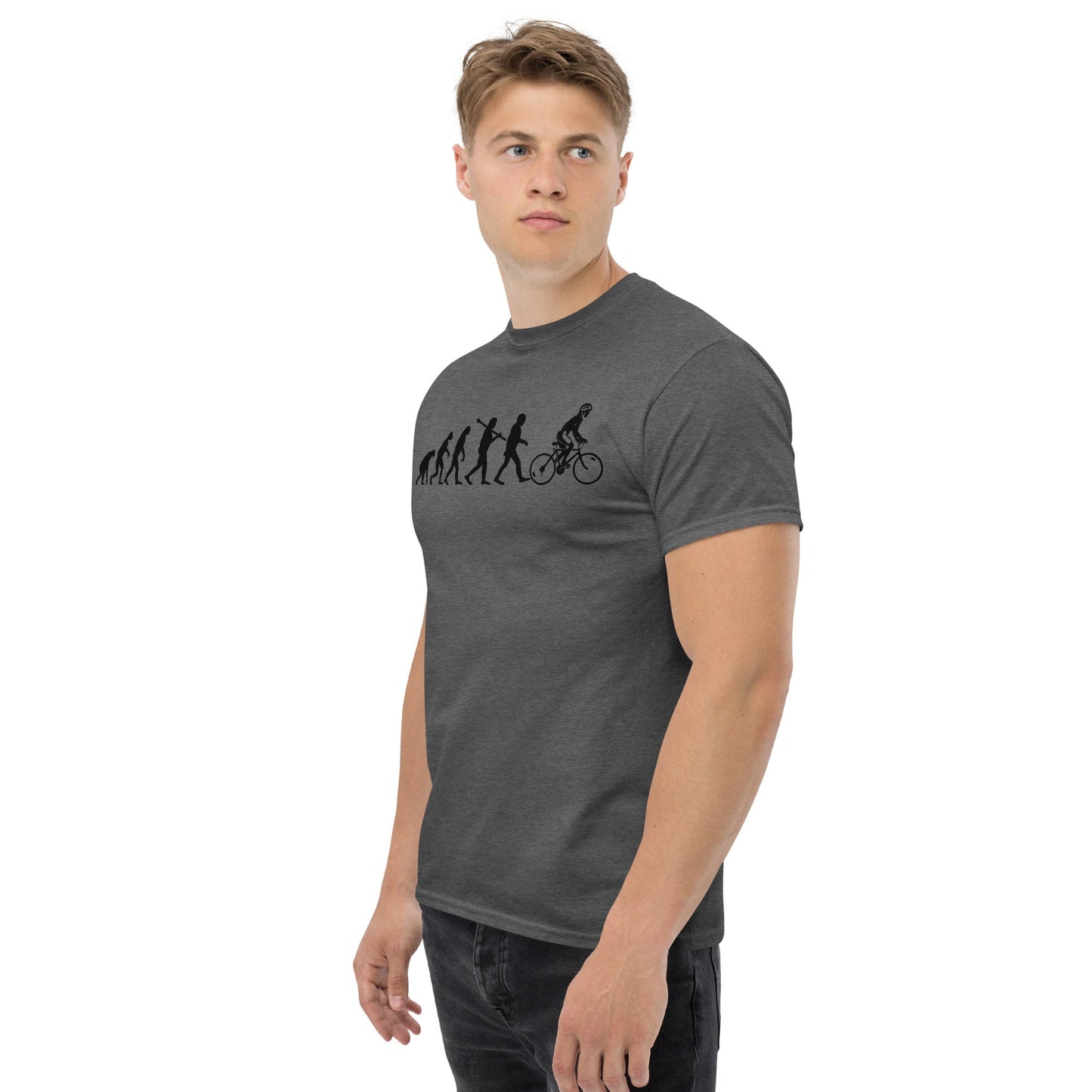 Evolution of the Cyclist | Men's T-shirt - Cardinal - T-Shirts Online