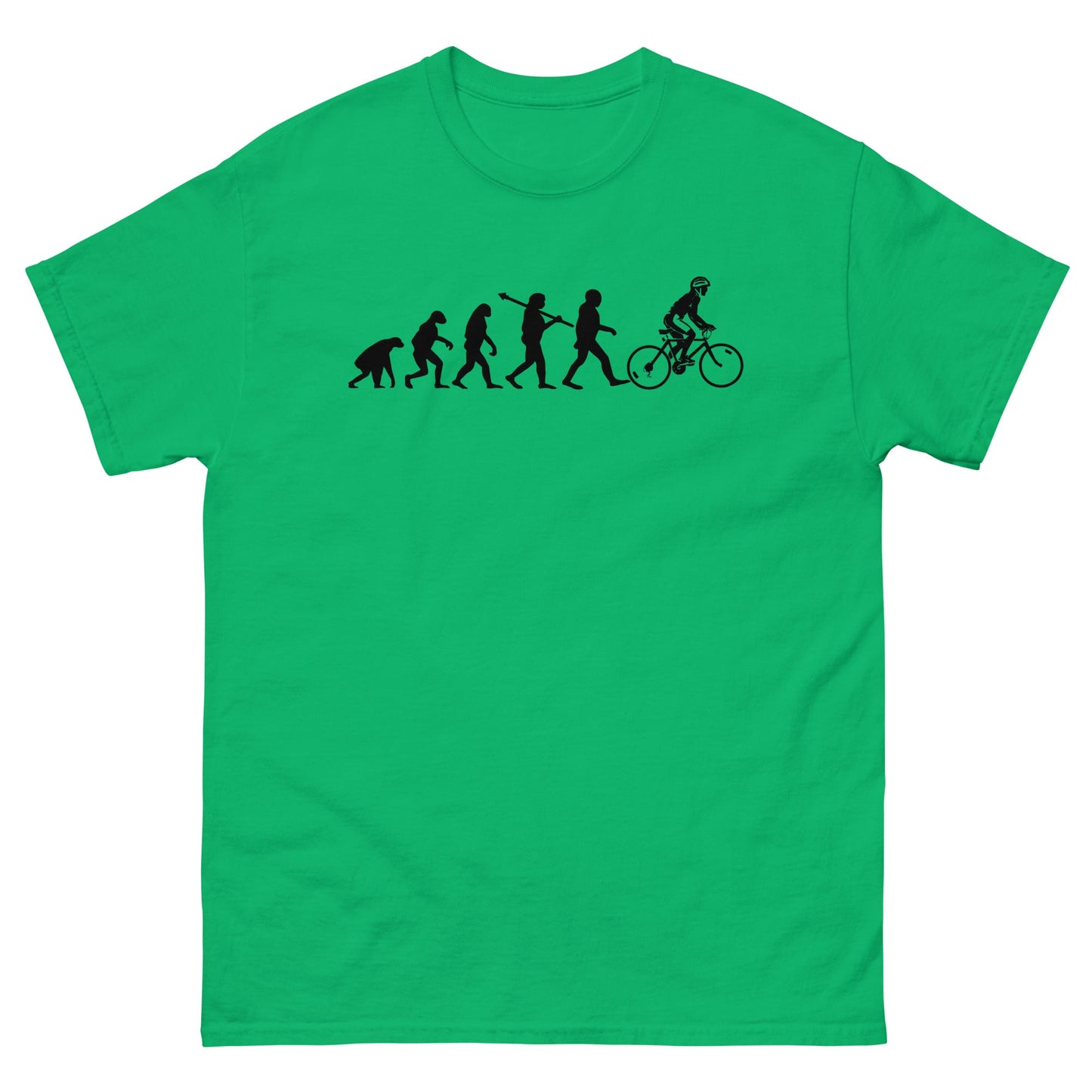 Evolution of the Cyclist | Men's T-shirt - Irish Green - T-Shirts Online