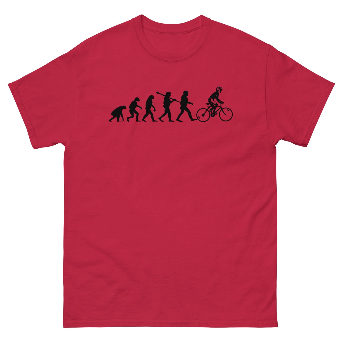 Evolution of the Cyclist | Men's T-shirt - Cardinal - T-Shirts Online