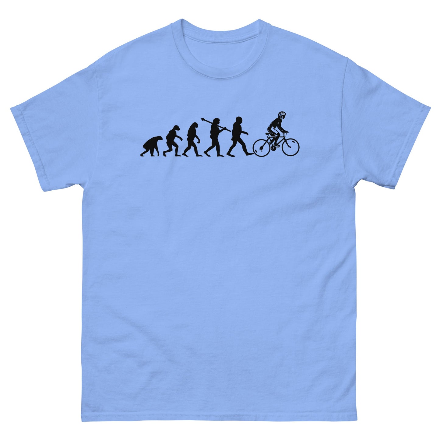 Evolution of the Cyclist | Men's T-shirt - Carolina Blue - T-Shirts Online
