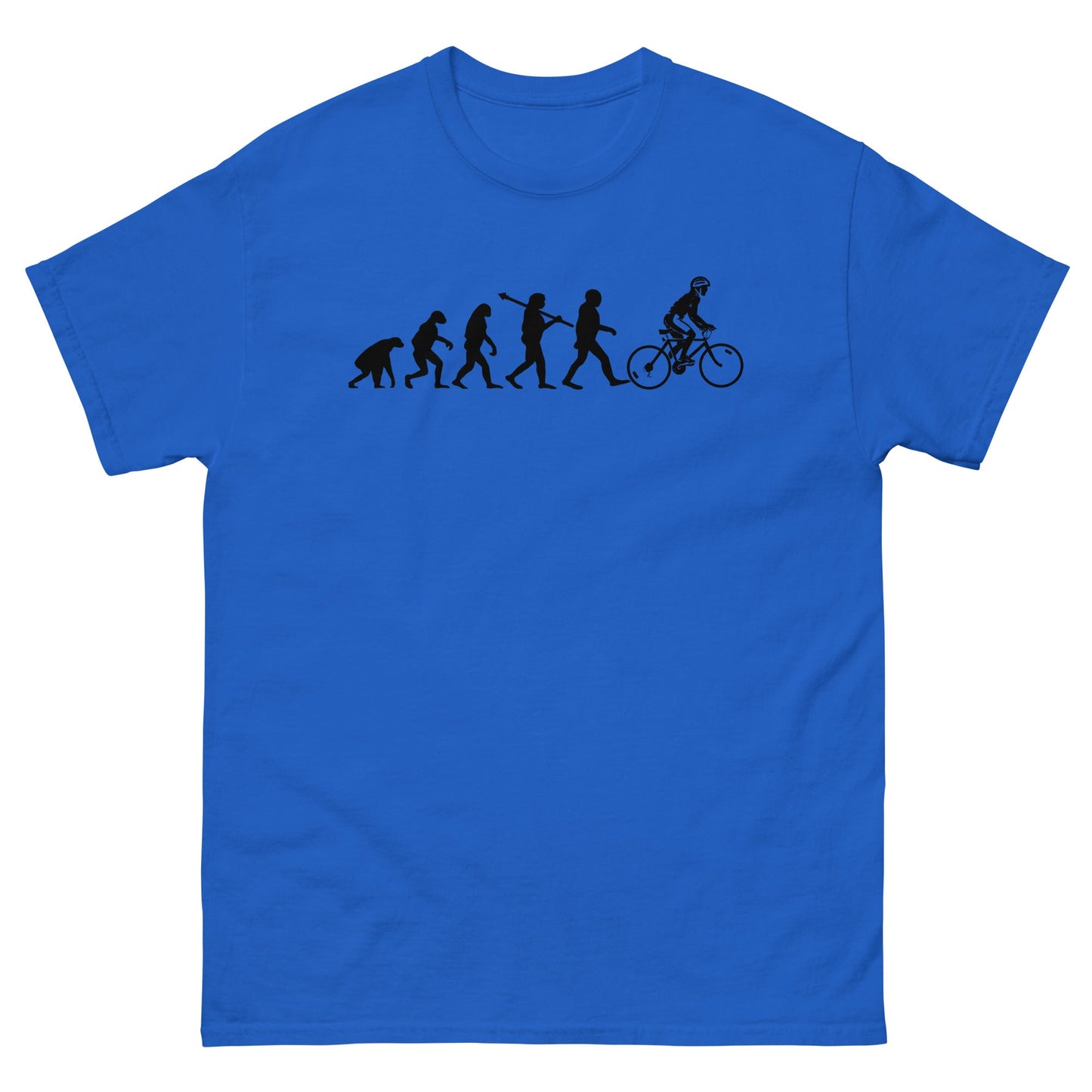 Evolution of the Cyclist | Men's T-shirt - Royal - T-Shirts Online