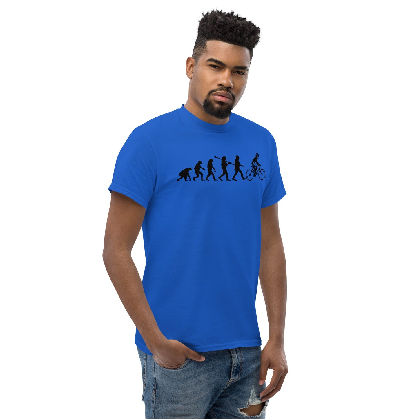 Evolution of the Cyclist | Men's T-shirt - Cardinal - T-Shirts Online