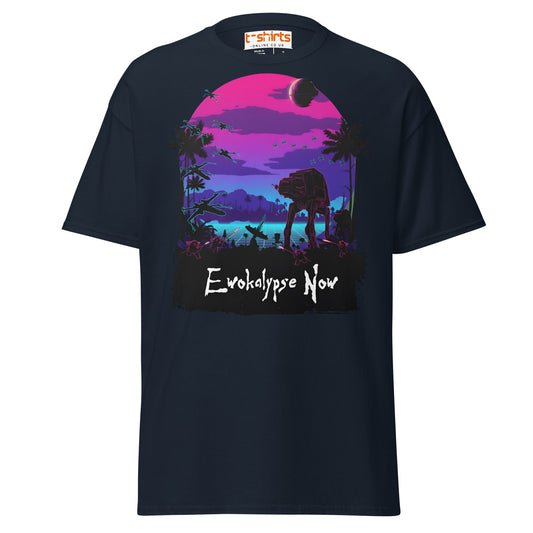 Ewokalypse Now T-Shirt – Retro Sci - Fi Parody Tee - Navy - T-Shirts Online