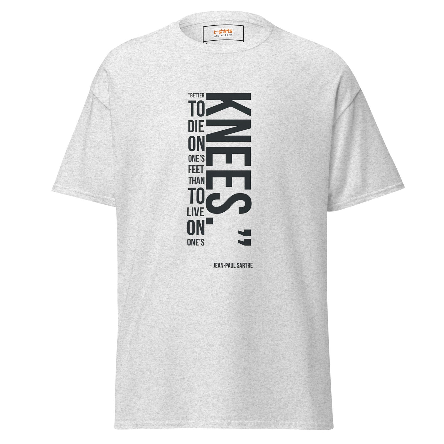 Famous Quote T-Shirt | Jean Paul Satre Tee - Ash - T-Shirts Online