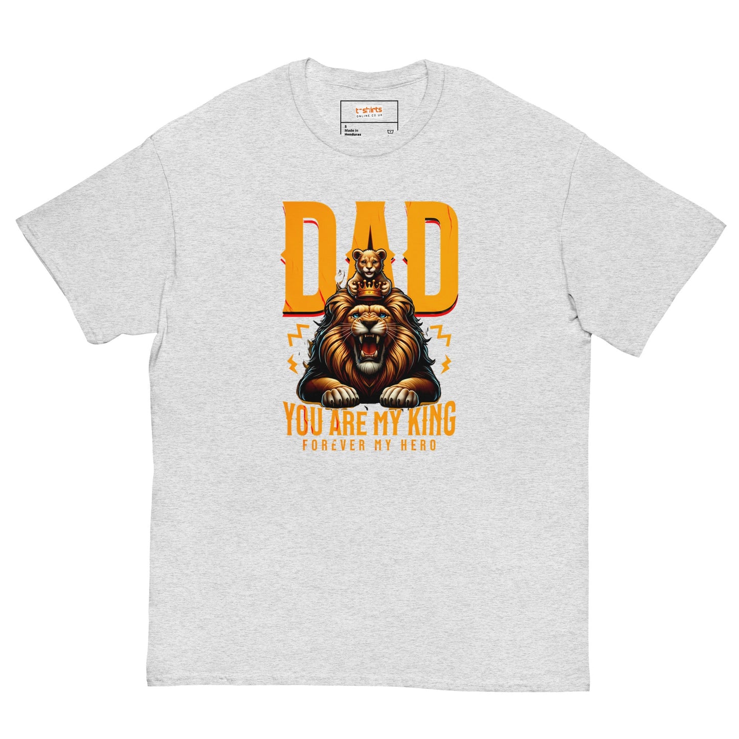 Fathers Day T-Shirt | Dad You Are My King - Ash - T-Shirts Online