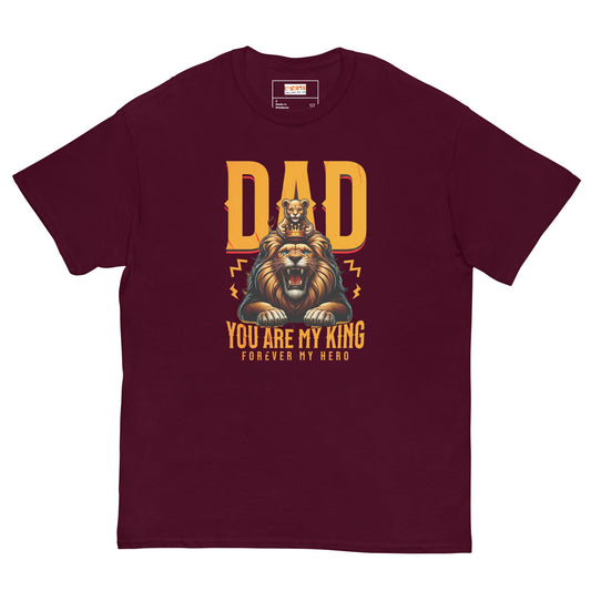 Fathers Day T-Shirt | Dad You Are My King - Maroon - T-Shirts Online