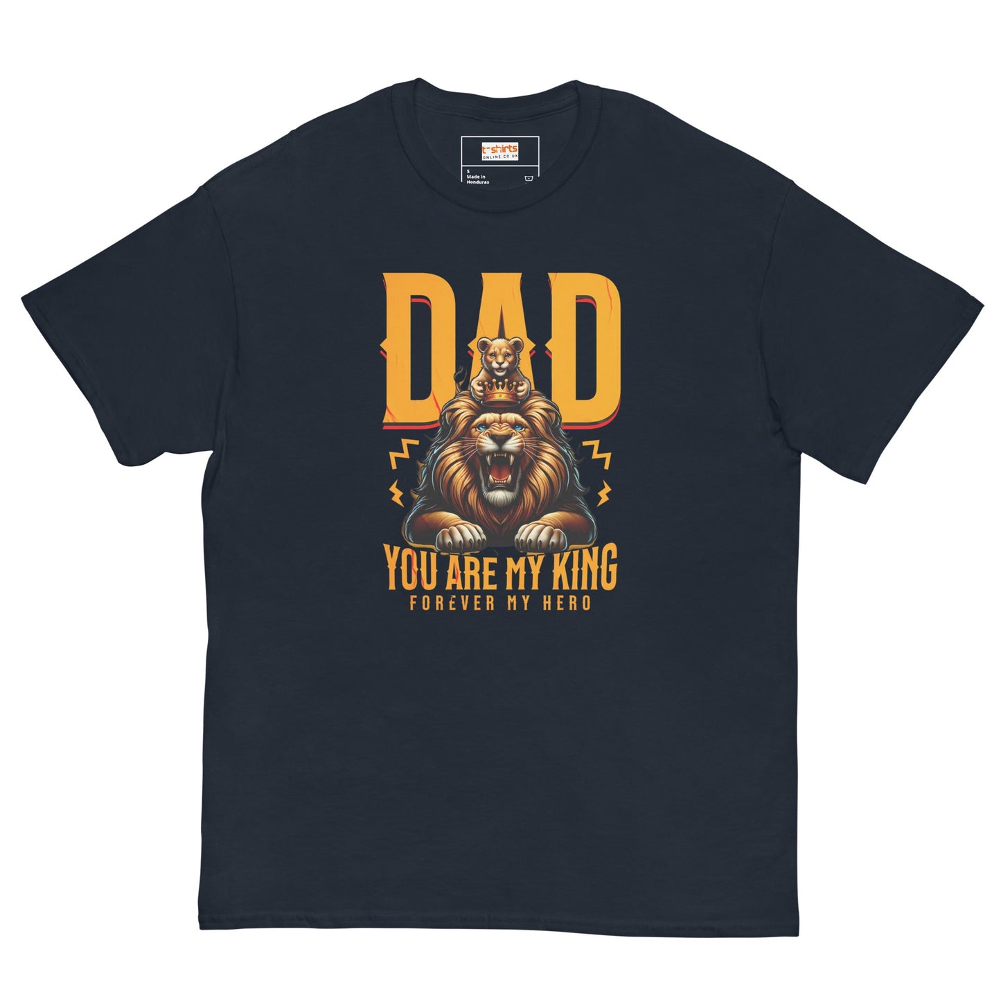 Fathers Day T-Shirt | Dad You Are My King - Navy - T-Shirts Online