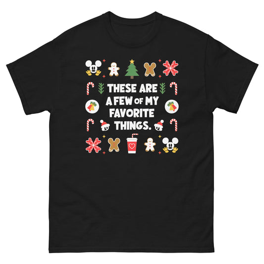 Favourite Things | Christmas T-Shirt - Black - T-Shirts Online