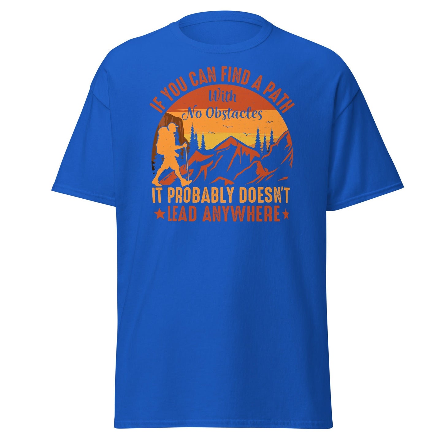 Find a Path | Hiking T-Shirt - Royal - T-Shirts Online