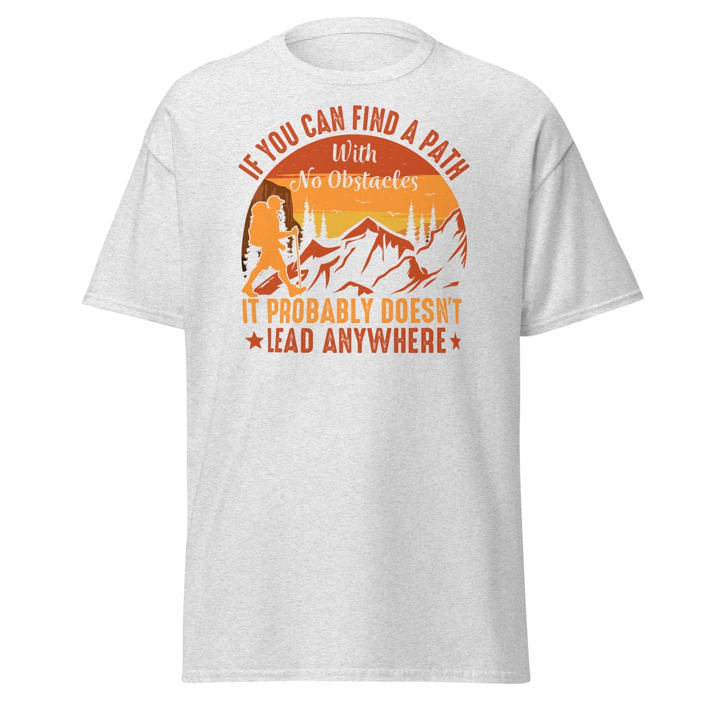 Find a Path | Hiking T-Shirt - Ash - T-Shirts Online