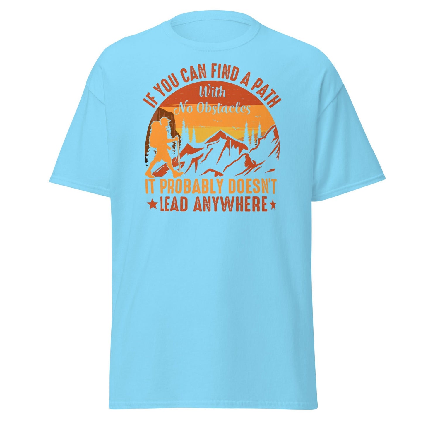 Find a Path | Hiking T-Shirt - Sky - T-Shirts Online