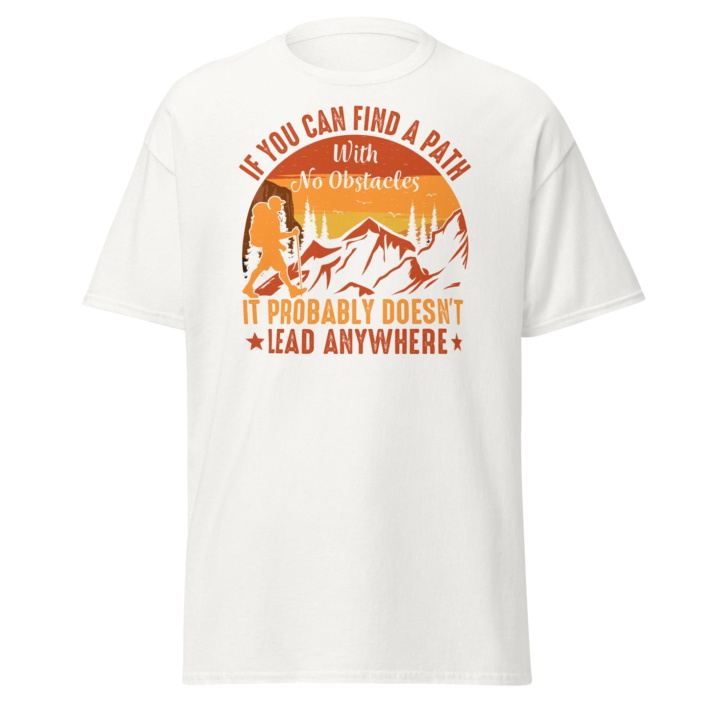 Find a Path | Hiking T-Shirt - White - T-Shirts Online