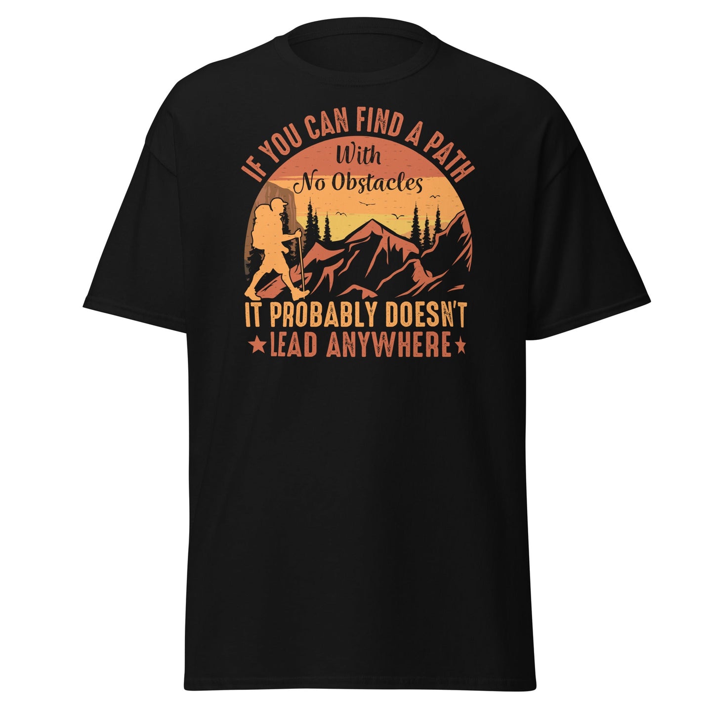 Find a Path | Hiking T-Shirt - Black - T-Shirts Online