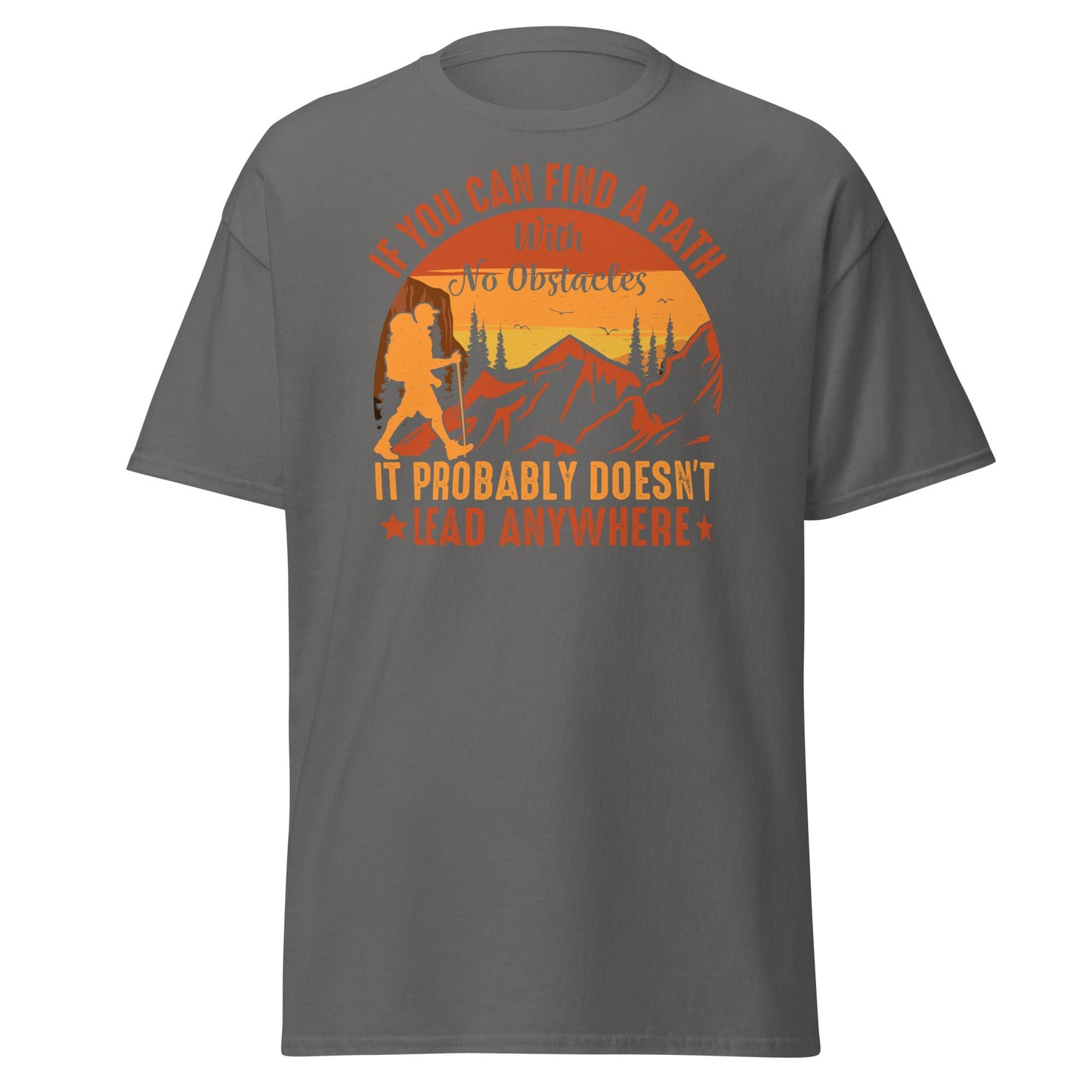 Find a Path | Hiking T-Shirt - Charcoal - T-Shirts Online
