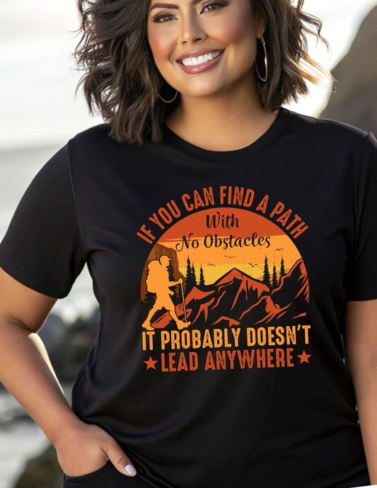 Find a Path | Hiking T-Shirt - Black - T-Shirts Online
