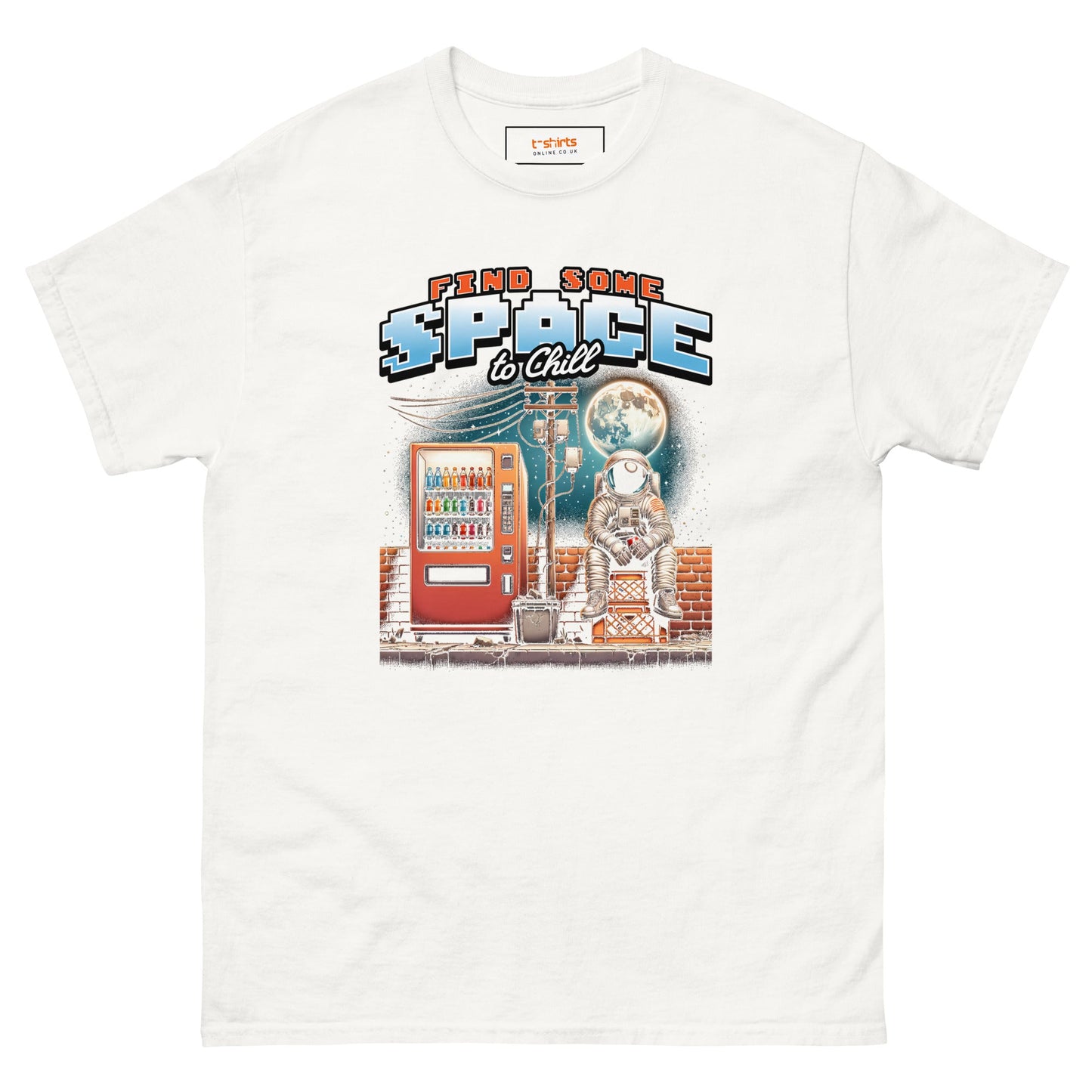 Find Some Space To Chill T-Shirt - White - T-Shirts Online