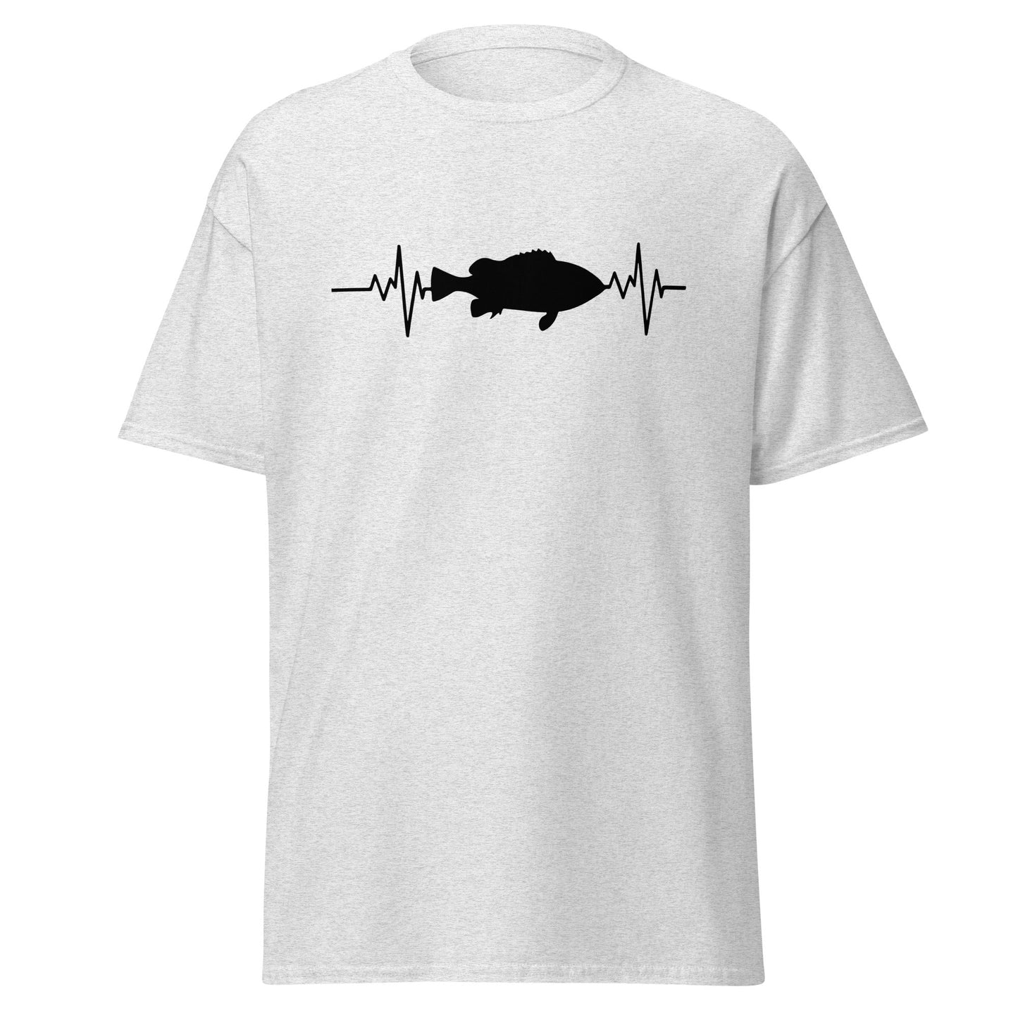 Fishing Heartbeat | Fishing T-Shirt - Ash - T-Shirts Online