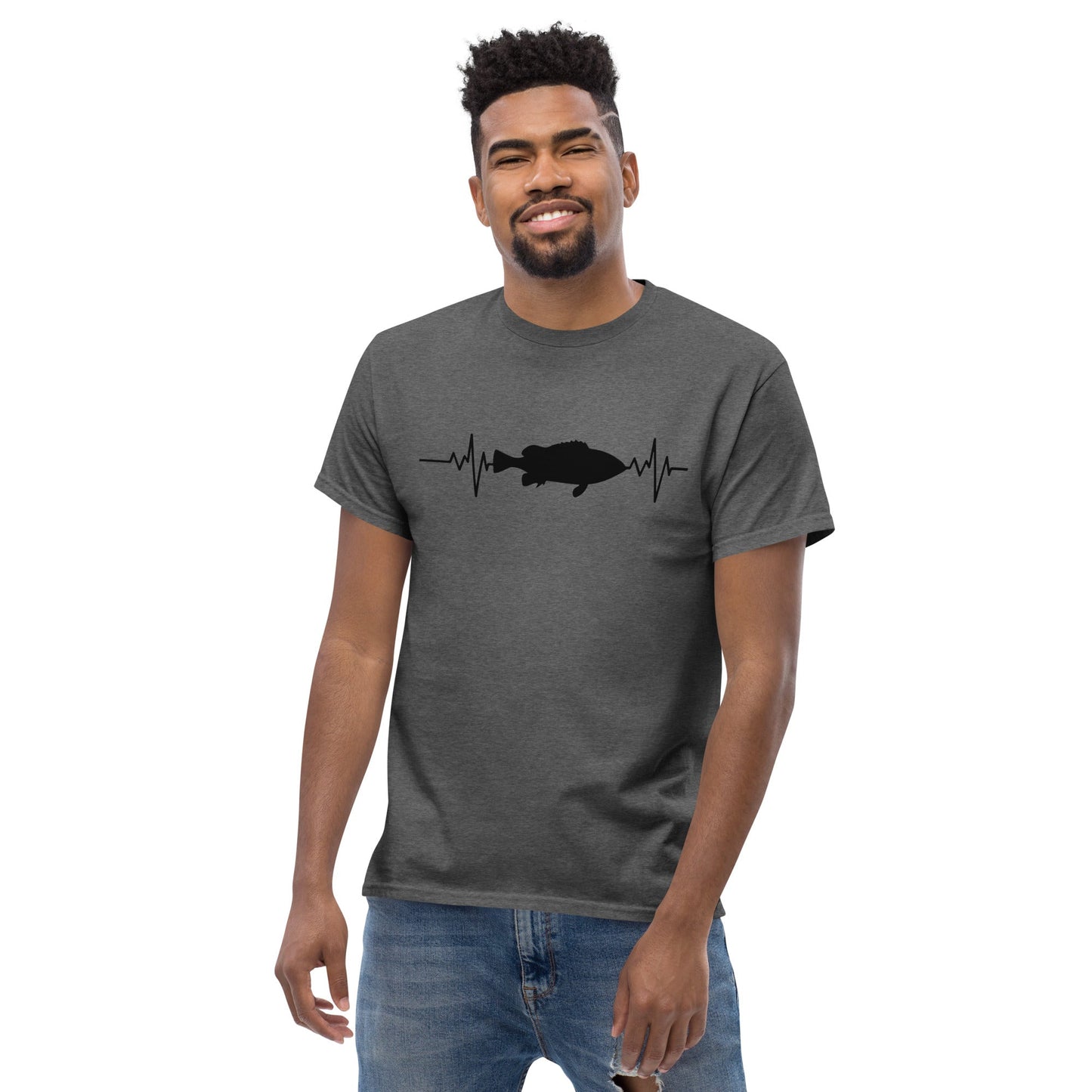 Fishing Heartbeat | Fishing T-Shirt - Royal - T-Shirts Online