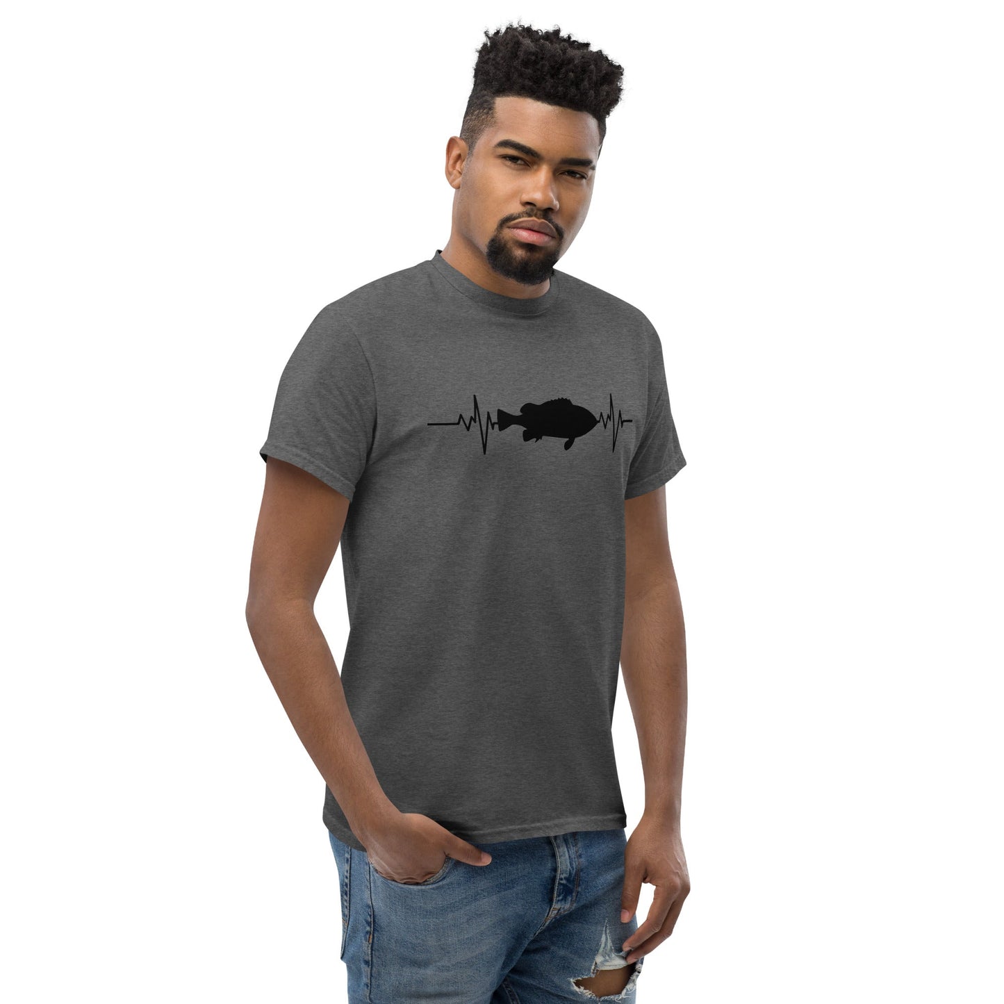 Fishing Heartbeat | Fishing T-Shirt - Royal - T-Shirts Online