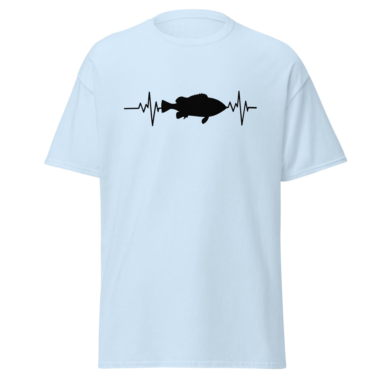 Fishing Heartbeat | Fishing T-Shirt - Light Blue - T-Shirts Online