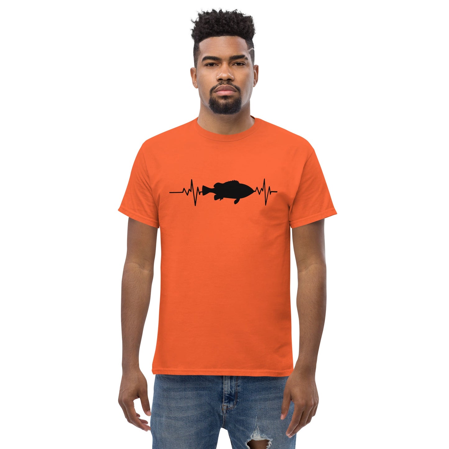Fishing Heartbeat | Fishing T-Shirt - Royal - T-Shirts Online