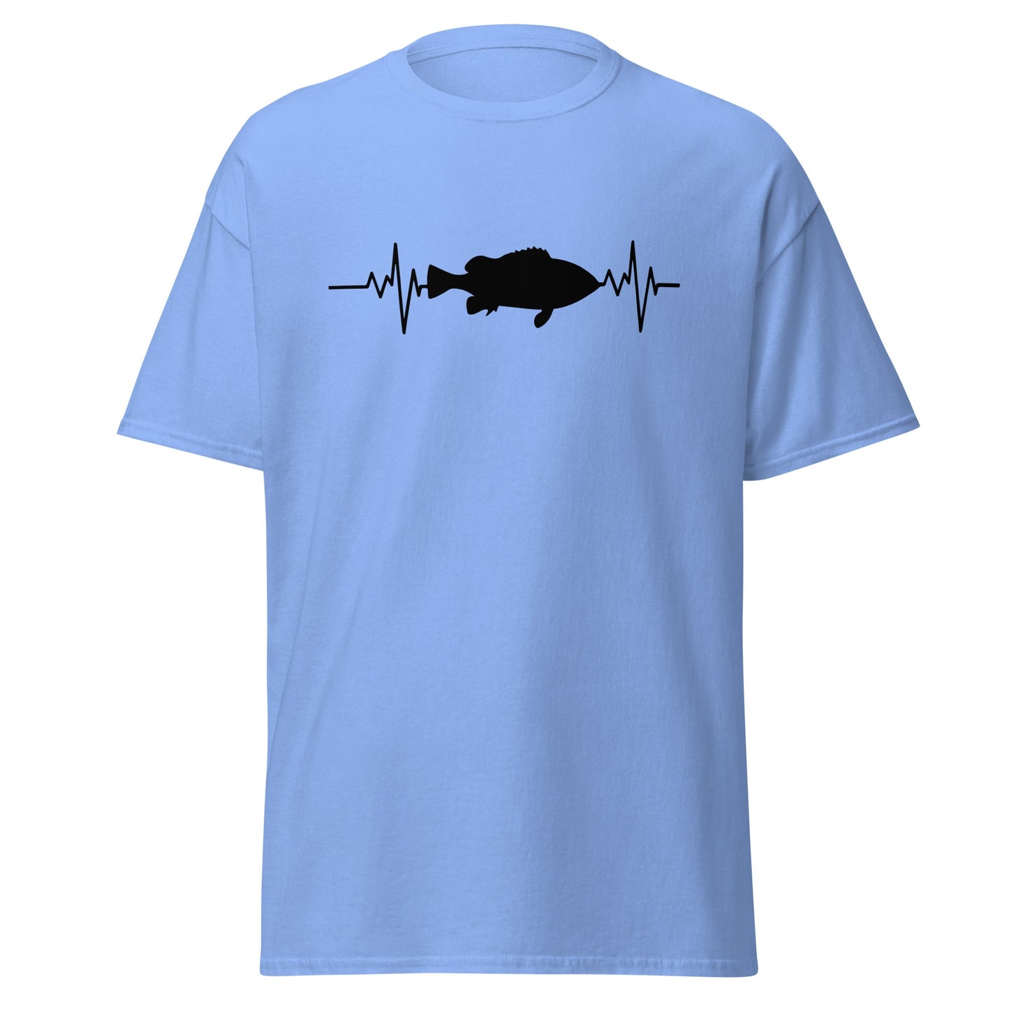 Fishing Heartbeat | Fishing T-Shirt - Carolina Blue - T-Shirts Online