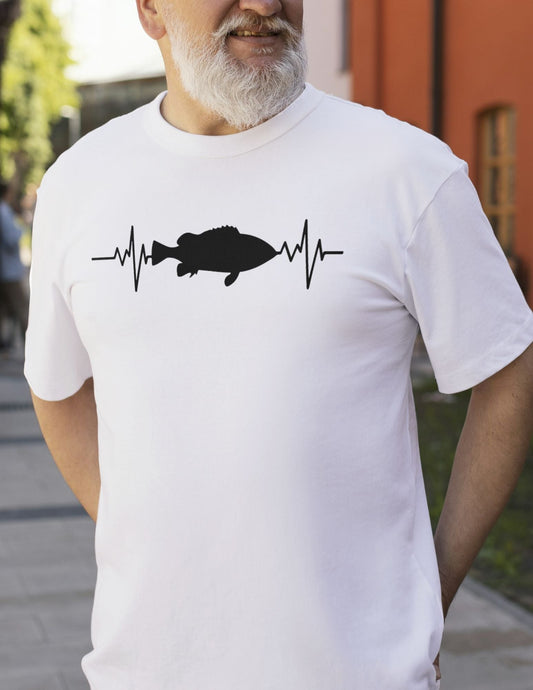 Fishing Heartbeat | Fishing T-Shirt - Royal - T-Shirts Online