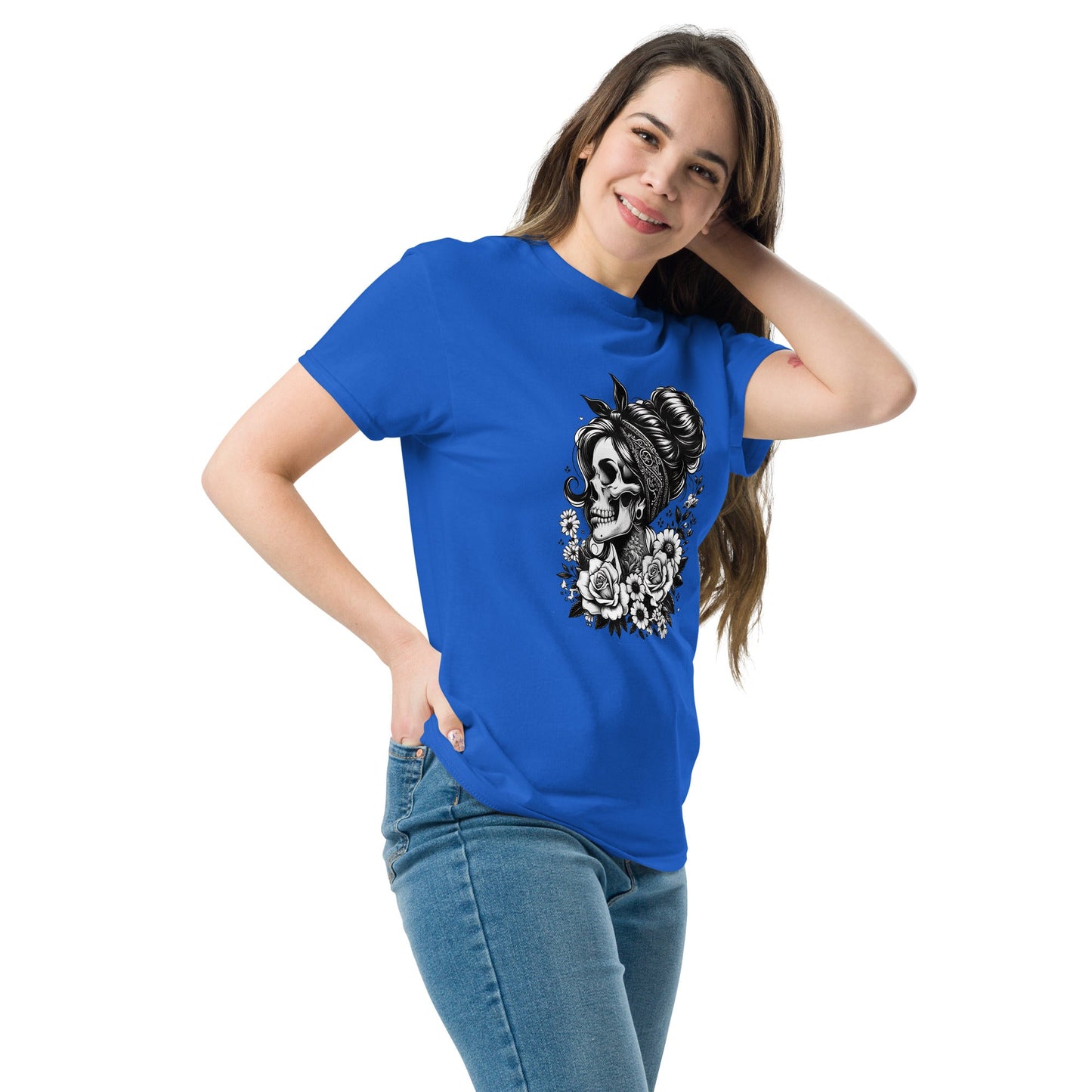 Floral Skull | Skull T-Shirt - Black - T-Shirts Online