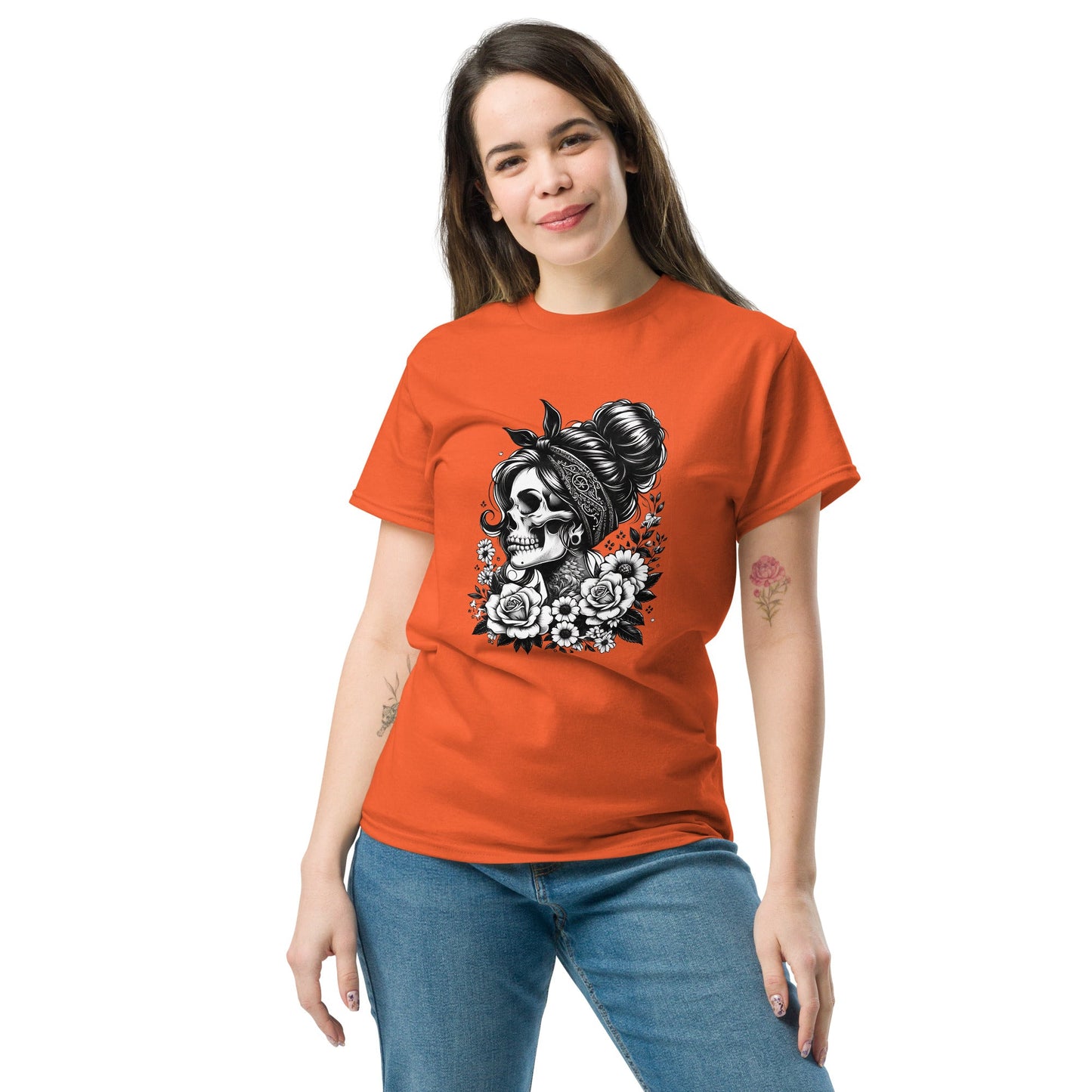 Floral Skull | Skull T-Shirt - T-Shirts Online
