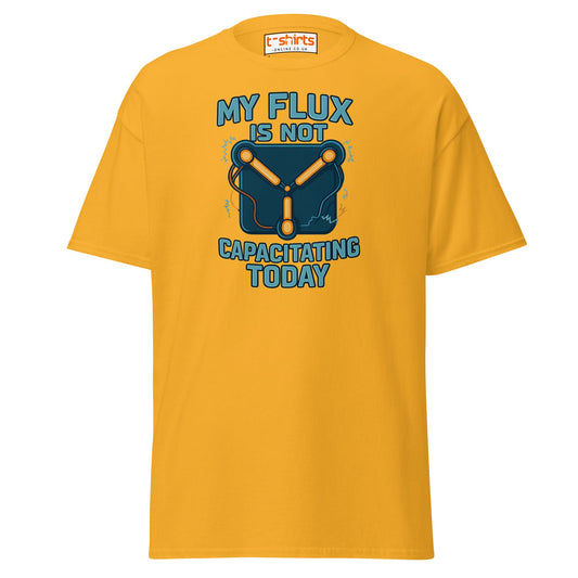 Flux Capacitor Humor Tee – Sci - Fi Geek T-Shirt - Gold - T-Shirts Online